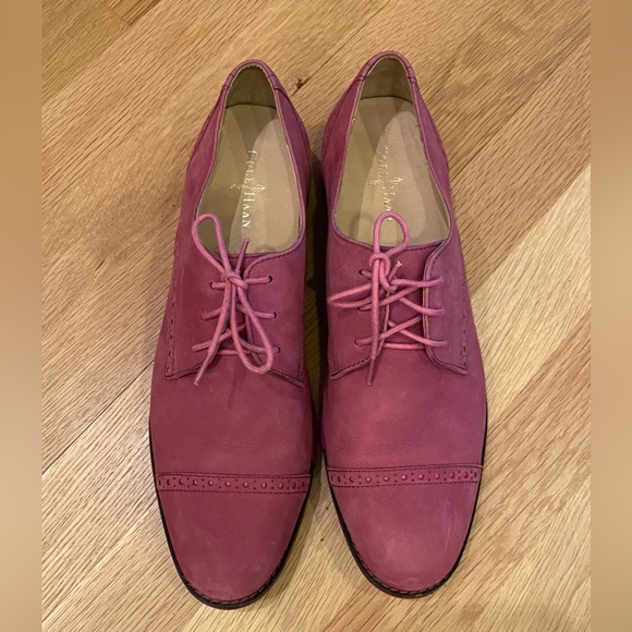 Cole Haan Oxford Gramercy Women's Size 8 Orchid Pink Cap Toe Lace Up /Spectator - Picture 2 of 14